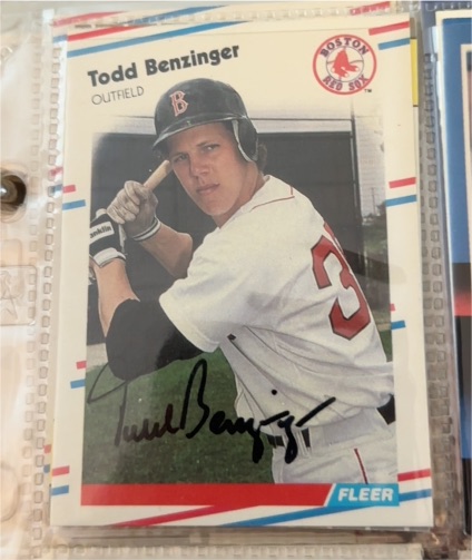 1988 Fleer #344 Todd Benzinger — front