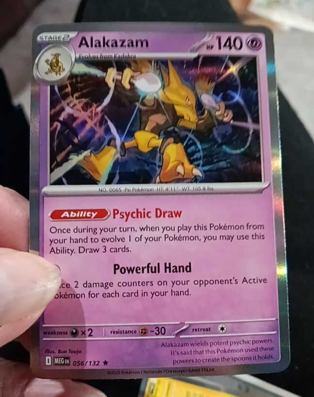 2025 Pokemon ME01: Mega Evolution #056 Alakazam — front