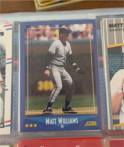 1988 Score #118 Matt Williams — front