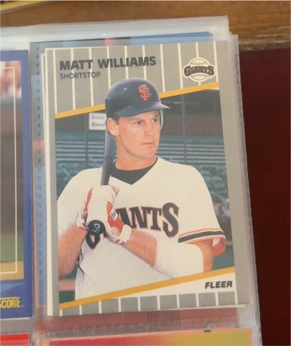 1989 Fleer #346 Matt Williams — front