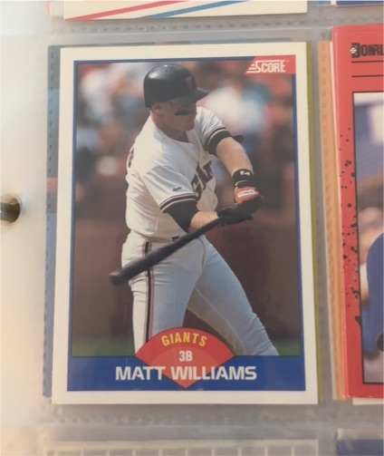 1989 Score #612 Matt Williams — front