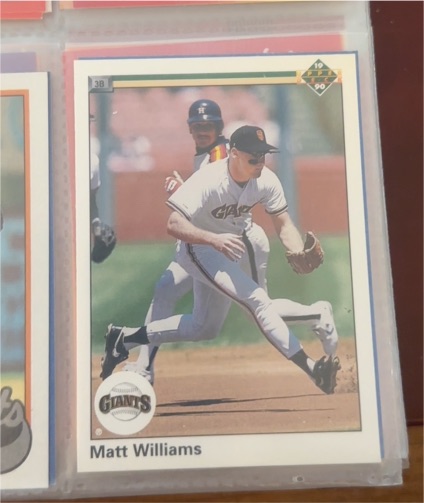 1990 Upper Deck #577 Matt Williams — front