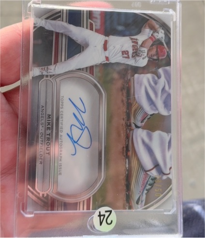 2025 Topps Tribute Tribute to Cleats Auto Mike Trout — front