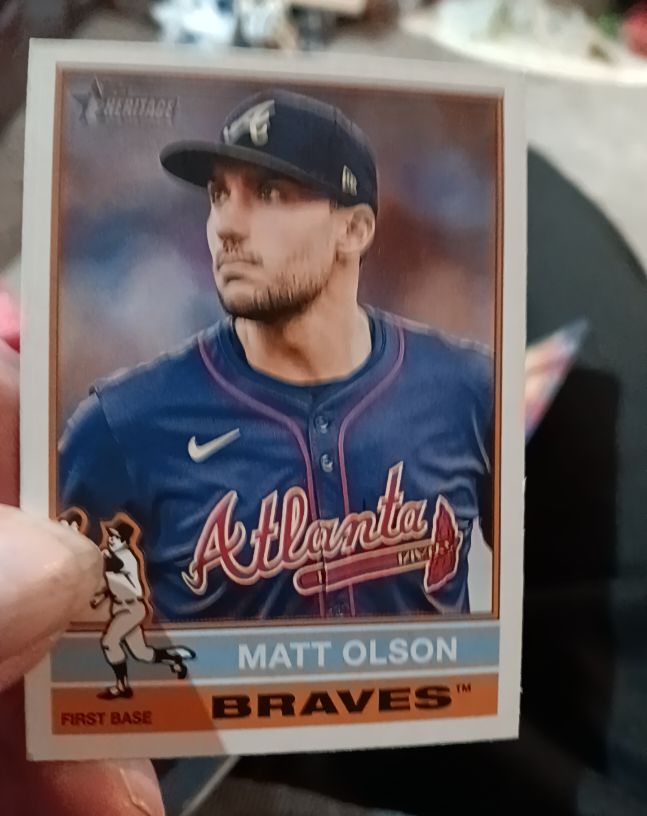 2025 Topps Heritage #102 Matt Olson — front