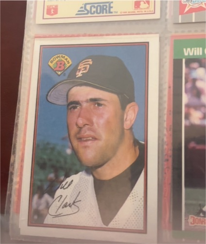 1989 Bowman #476 Will Clark — front