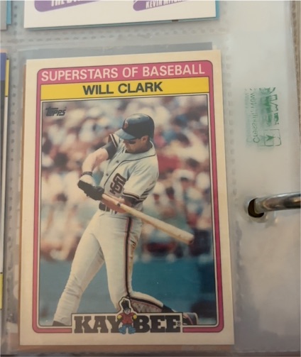 1989 Topps Kay-Bee Superstars of Baseball #6 Will Clark — front