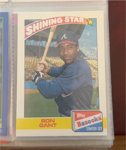 1989 Topps Bazooka #9 Ron Gant — front