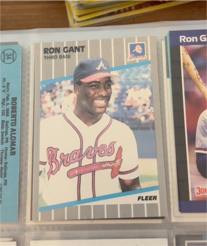 1989 Fleer #590 Ron Gant — front