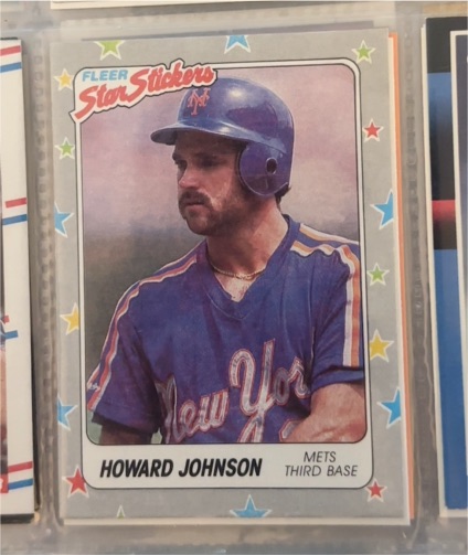 1988 Fleer Star Stickers #104 Howard Johnson — front