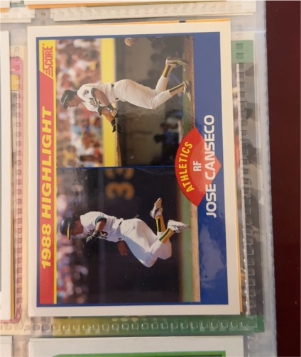 1989 Score #655 Jose Canseco — front