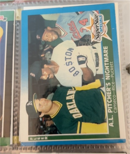 1987 Fleer #633 Jose Canseco / Jim Rice / Kirby Puckett — front