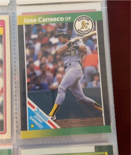 1988 Donruss #1 Jose Canseco Grand Slammers — front