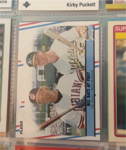 1988 Fleer #633 Pat Tabler/Mark McGwire — front