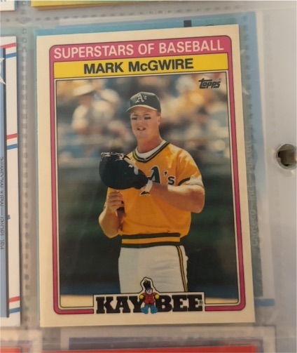 1989 Topps Kay-Bee Superstars of Baseball #21 Mark McGwire — front