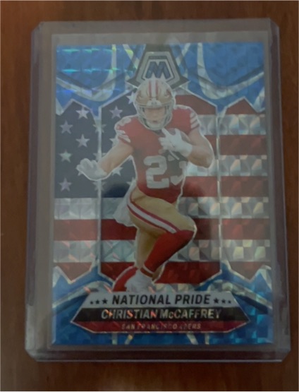2024 Panini Mosaic #256 Christian McCaffrey National Pride — front
