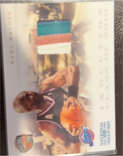 1993-94 Fleer Karl Malone Game Worn Jersey Card — front