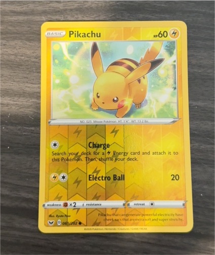 2020 Pokemon Sword & Shield #065 Pikachu — front