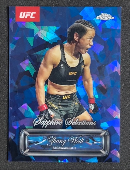 2025 Topps Chrome UFC Sapphire Selections #SEL-4 Zhang Weili — front