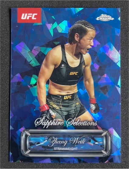 2025 Topps Chrome UFC Sapphire Selections #SEL-4 Zhang Weili — front