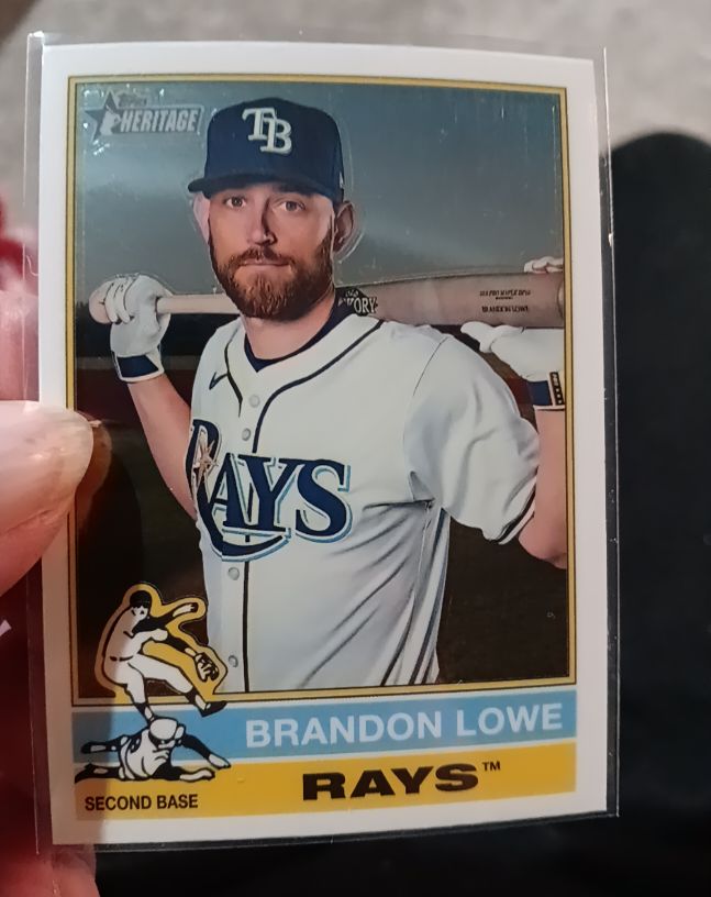 2025 Topps Heritage Chrome #488 Brandon Lowe — front