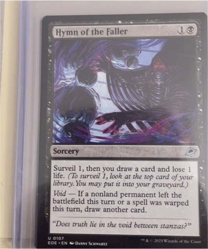 2025 Magic: The Gathering Edge of Eternities #0107 Hymn of the Faller — front