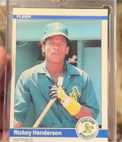 1984 Fleer #447 Rickey Henderson — front