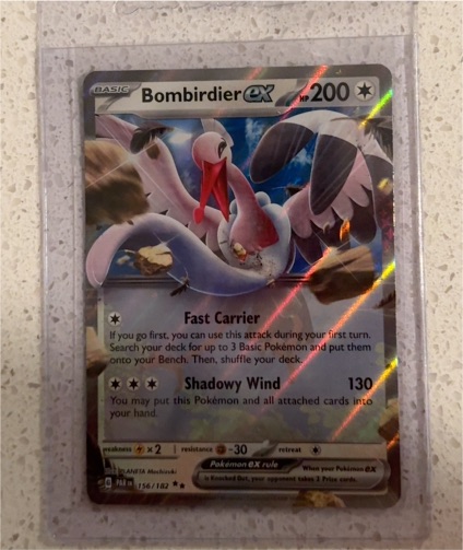 2023 Pokémon TCG Paradox Rift #156 Bombirdier ex — front