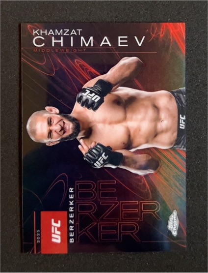 2025 Topps Chrome UFC #BZK-3 Khamzat Chimaev Berzerker — front