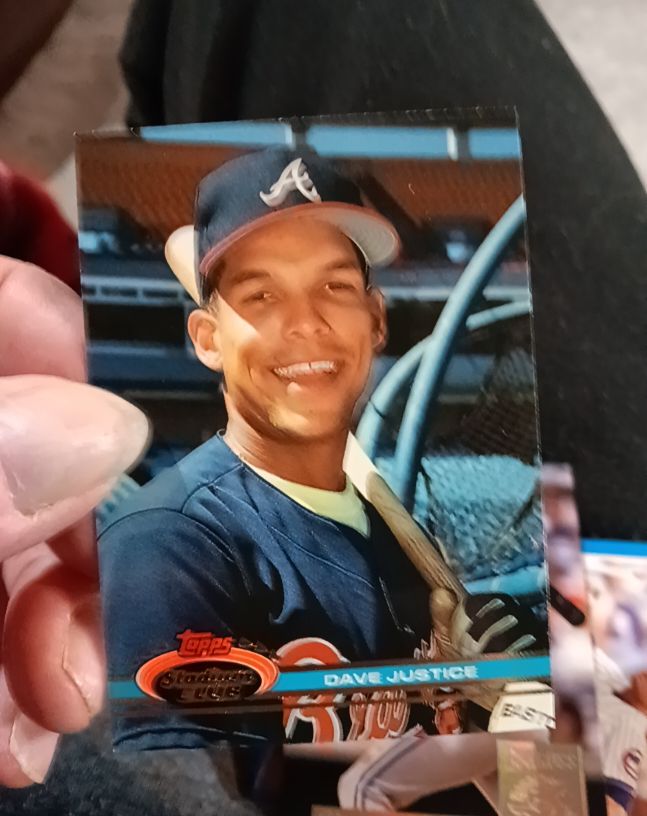 1991 Topps Stadium Club #26 Dave Justice — front