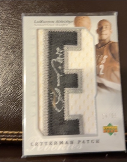 2006-07 Upper Deck Letterman Patch #L LaMarcus Aldridge — front