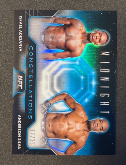 2024 Topps Midnight UFC #CO-2 Israel Adesanya / Anderson Silva Constellations — front