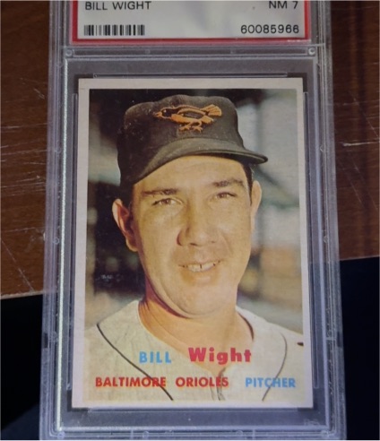 1957 Topps #340 Bill Wight — front