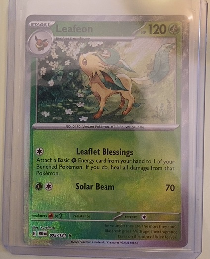 2025 Pokémon SV Prismatic Evolutions #005 Leafeon — front