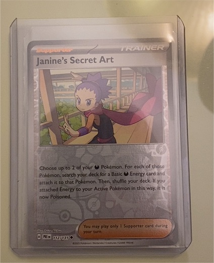 2023 Pokémon Scarlet & Violet Prismatic Evolutions #112 Janine's Secret Art — front