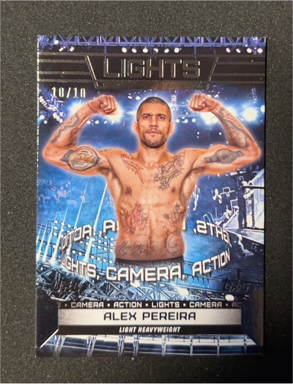 2024 Topps Knockout UFC #LTS-11 Alex Pereira Lights Camera Action — front