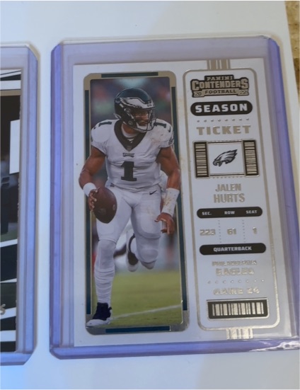 2022 Panini Contenders Season Ticket #76 Jalen Hurts — front