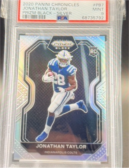 2020 Panini Chronicles Prizm Black #PB-7 Jonathan Taylor — front