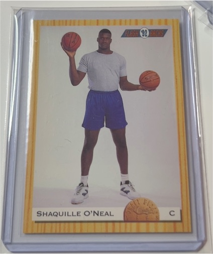 1992 Classic #104 Shaquille O'Neal Flash Backs — front
