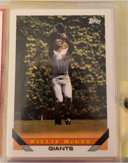 1993 Topps #435 Willie McGee — front