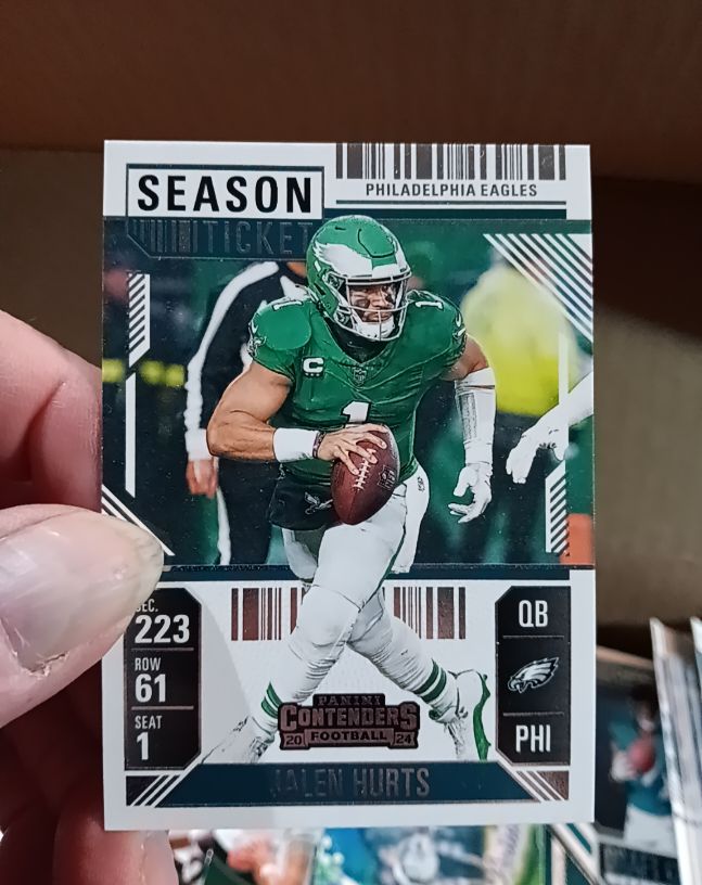 2024 Panini Contenders #79 Jalen Hurts Season Ticket — front