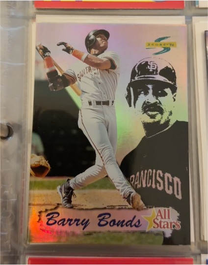 1996 Score All-Stars Barry Bonds — front