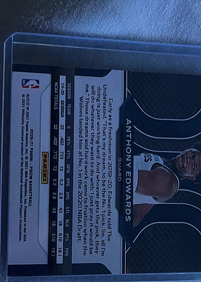 2021-22 Panini Prizm #6 Anthony Edwards — front