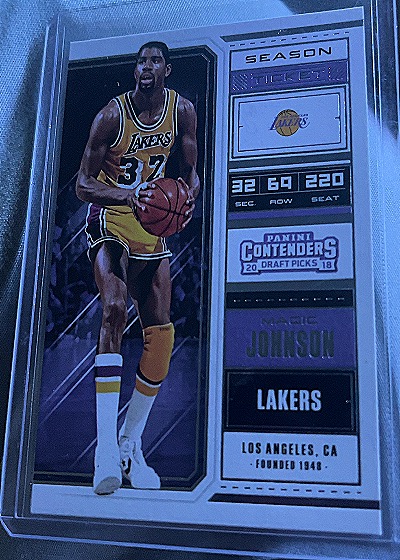 2018 Panini Contenders Draft Picks #43 Magic Johnson — front