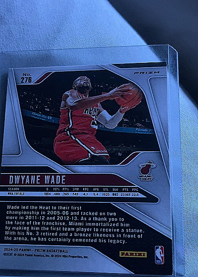 2024-25 Panini Prizm #276 Dwyane Wade — back