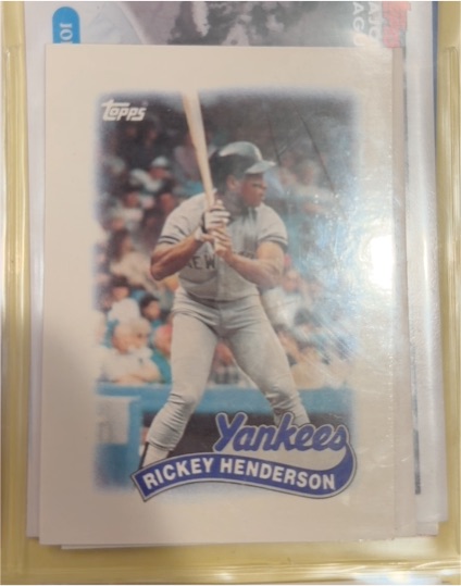 1989 Topps Mini Leaders #66 Rickey Henderson — front