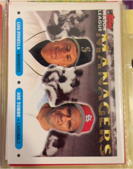 1993 Topps #512 Lou Piniella / Joe Torre — front