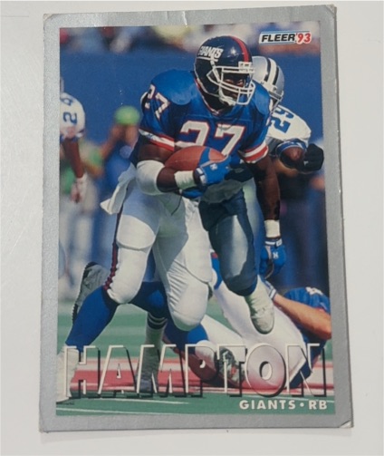 1993 Fleer #40 Rodney Hampton — front