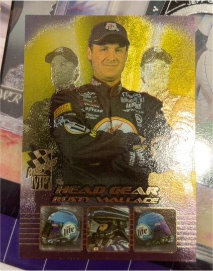 2001 Press Pass VIP #HG2 Head Gear Rusty Wallace — front