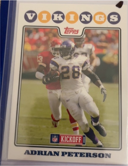 2008 Topps Kickoff Adrian Peterson — front