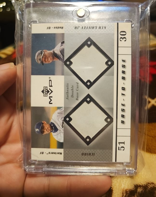 2003 Upper Deck MVP Base-to-Base #BB-IJ Ken Griffey Jr. / Ichiro — front